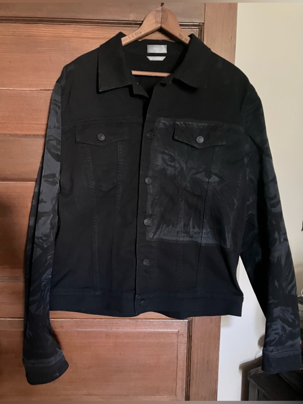 Authentic Dior x Raymond Pettibon black denim Trucker jacket